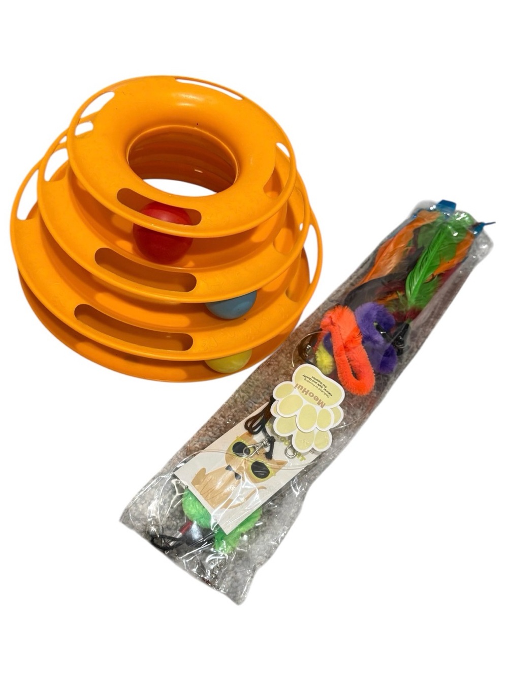 Cat Toys Ball Track Tower & Wand